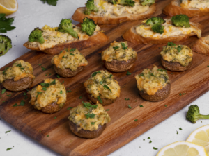 broccoli cheddar stuffed mushrooms