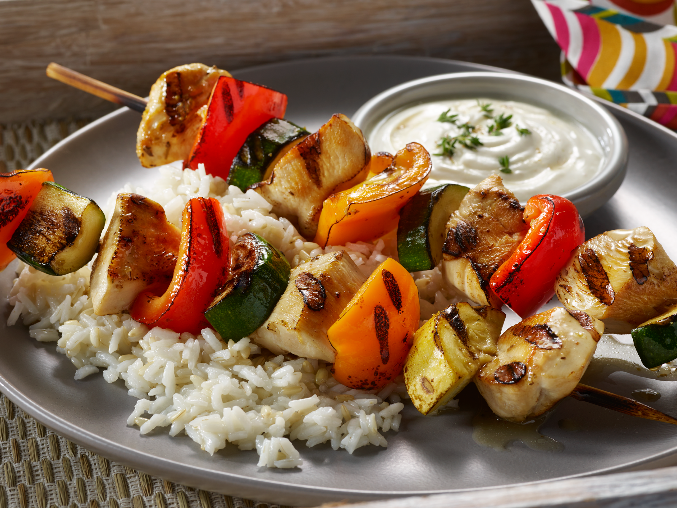 Mediterranean Lemon Grilled Chicken Skewers | Panera Bread