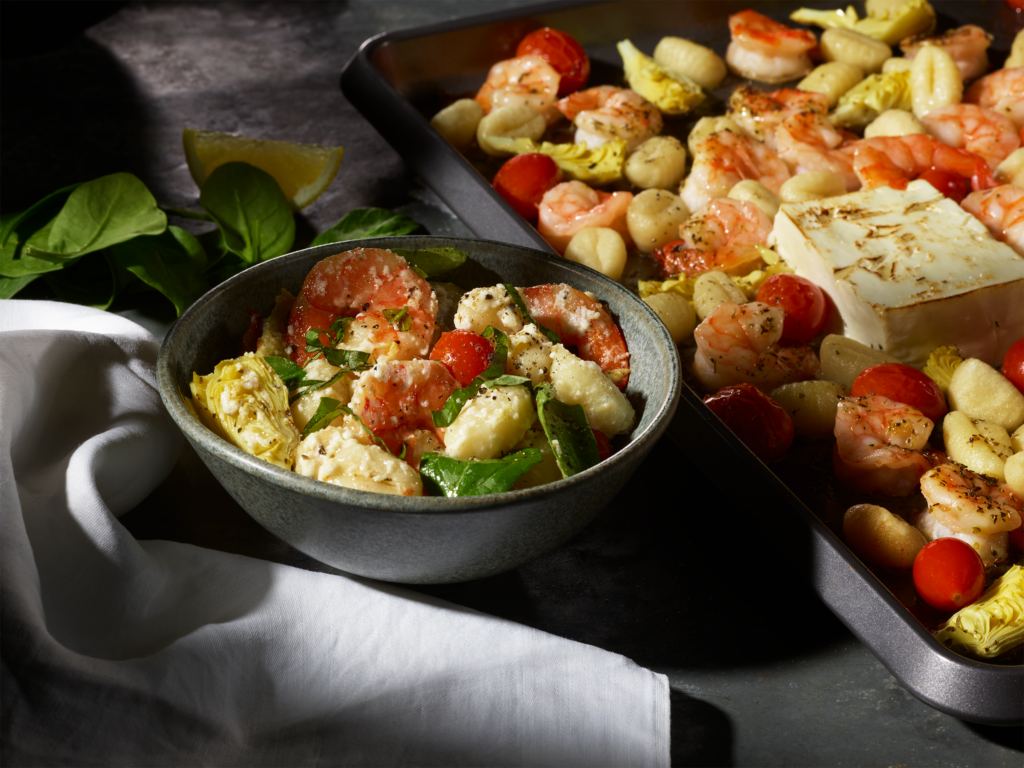 Baked Feta Gnocchi with Shrimp