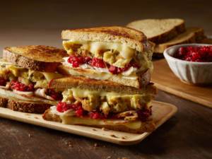 thanksgiving grilled cheese sandwich