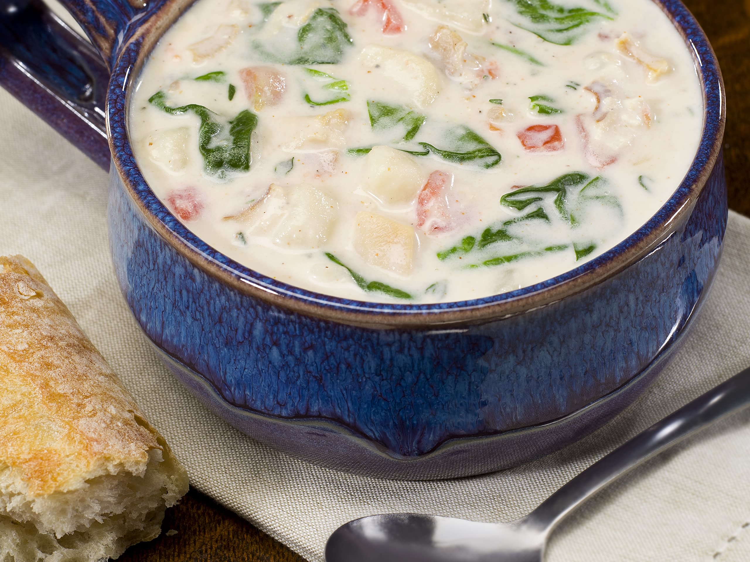 Spicy Cajun Clam & Greens Soup | Panera Bread