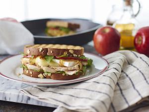 Turkey Apple Brie Panini on plate