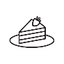 Icon of a slice of cake